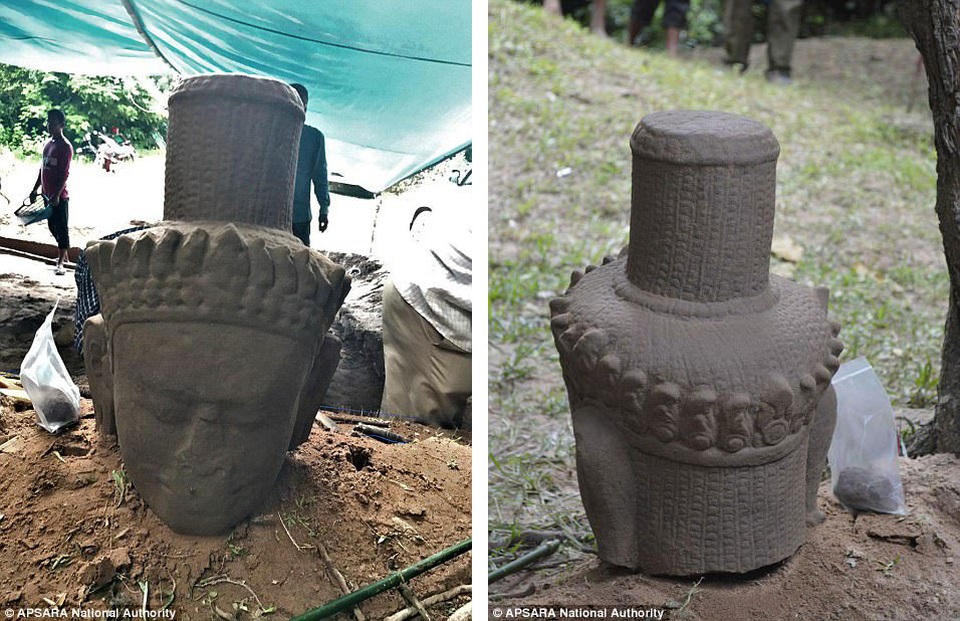 Tìm thấy tượng thánh bảo trợ ở đền Angkor Wat - 2 Các chuyên gia ước tính y viện từng một thời nằm ở khu vực này đã tồn tại từ cách đây 8-9 thế kỷ.