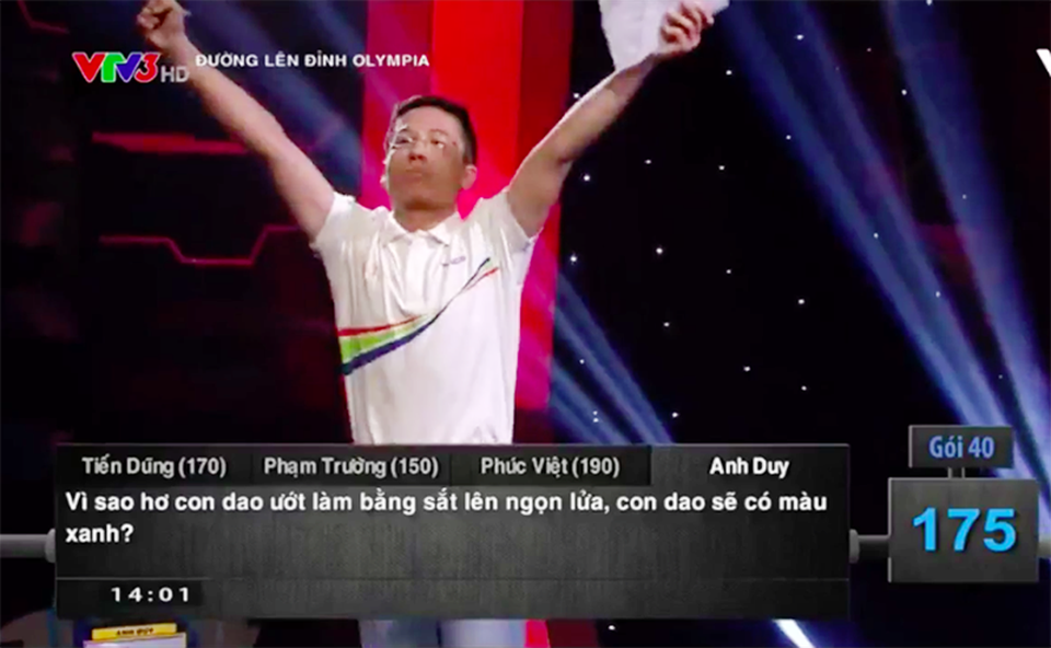 Cuộc thi tháng “khó lường” nhất của Đường lên đỉnh Olympia 2017 - 2 Cảm xúc vỡ oà của Anh Duy khi chiến thắng sít sao ở câu hỏi cuối cùng