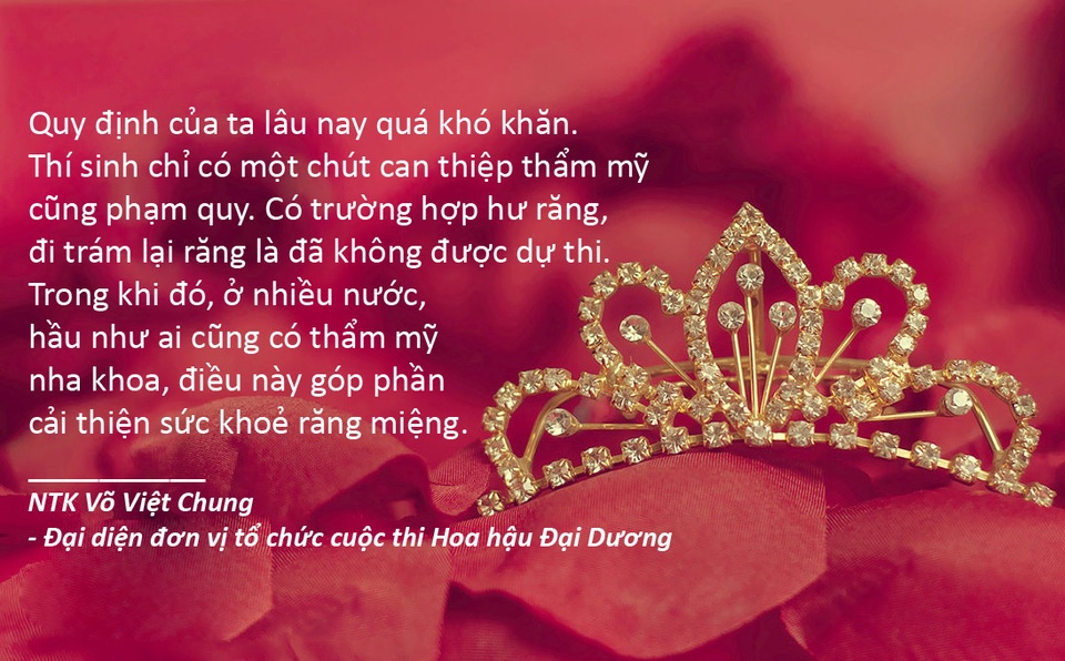 Chuyện đời Anh Thơ, tự truyện nghệ sĩ, và lời xin lỗi của Nguyễn Thị Loan - 10 Xem thêm: Có nên cho người đã phẫu thuật thẫm mỹ đi thi hoa hậu?
Nên mở rộng đối tượng được đi thi người đẹp quốc tế?