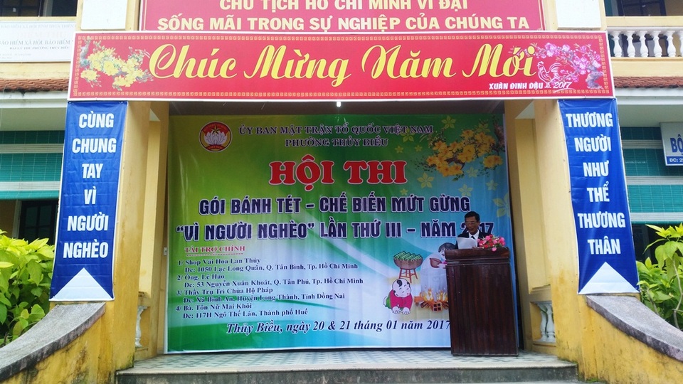 Hội thi gói bánh tét, chế biến mứt gừng vì người nghèo lần thứ 3 của UBND phường Thủy Biều, TP Huế