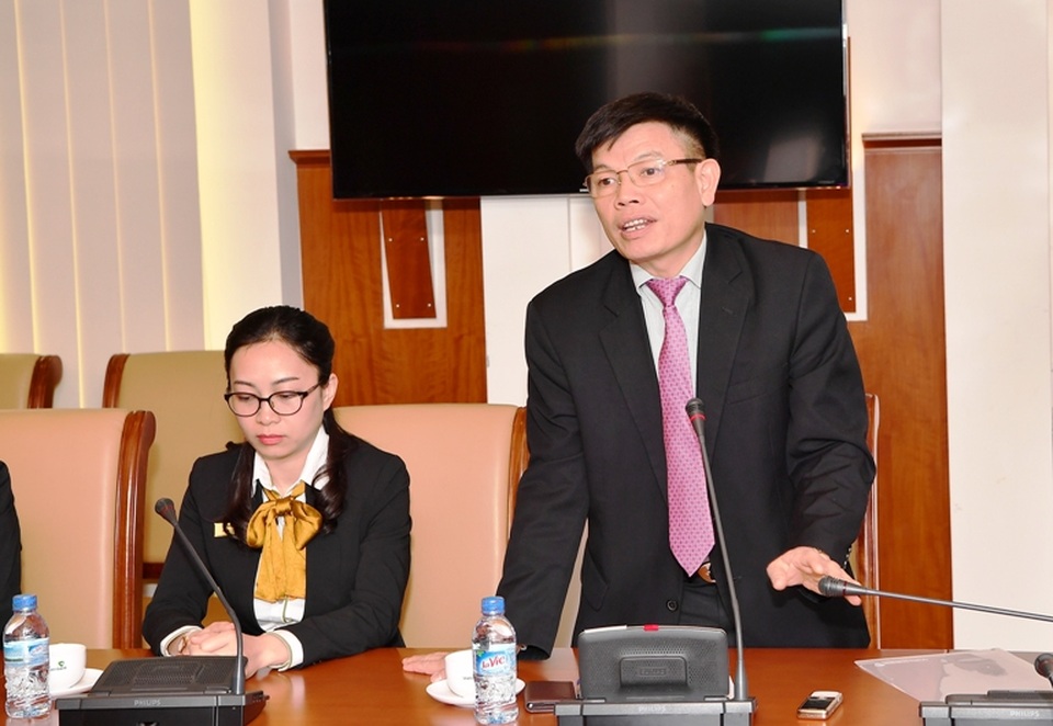 
Ông Đào Minh Tuấn – Phó Tổng giám đốc, Chủ tịch Công đoàn Vietcombank phát biểu tại buổi lễ. Ảnh: Lê Hồng Quang
