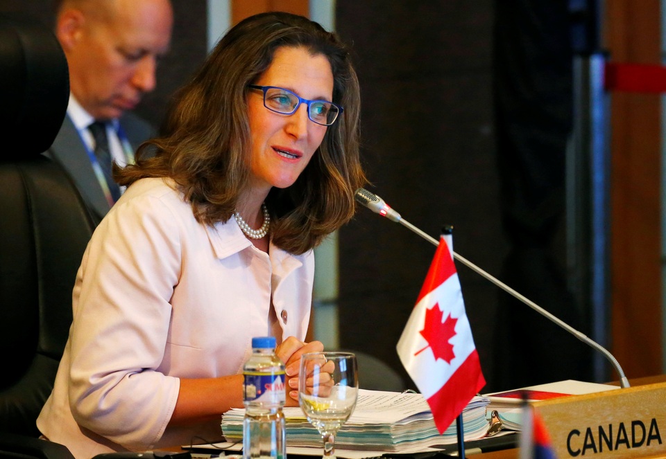 Những "bóng hồng" quyền lực tại diễn đàn ASEAN - 8
Ngoại trưởng Canada Chrystia Freeland trong Hội nghị Bộ trưởng Ngoại giao ASEAN - Canada tại Manila, Philippines ngày 6/8. (Ảnh: Reuters)