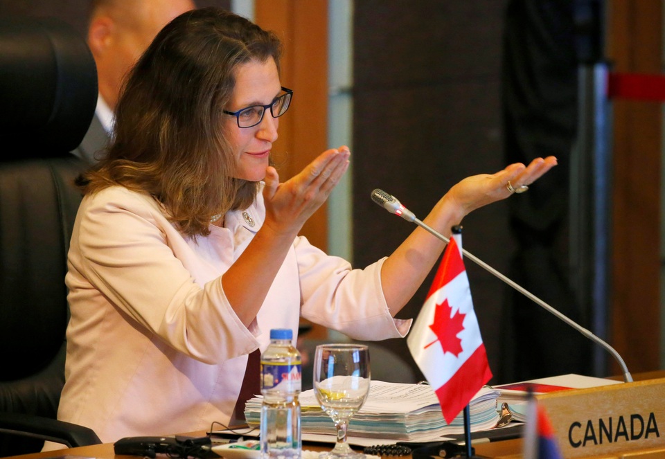 Những "bóng hồng" quyền lực tại diễn đàn ASEAN - 9
Bà Chrystia Freeland được bổ nhiệm làm Ngoại trưởng Canada hồi tháng 1/2017. Bà là một nhà văn, nhà báo và chính trị gia. (Ảnh: Reuters)