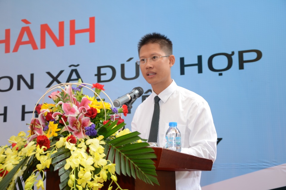 
Ông Nguyễn Xuân Cao Cường – Phó Giám đốc phụ trách điều hành Vietcombank Hưng Yên phát biểu tại buổi lễ
