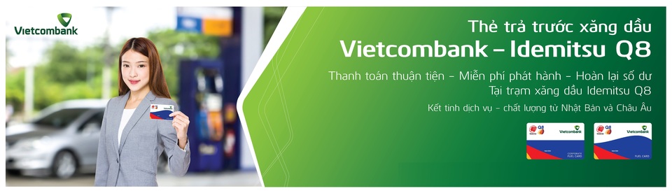 Vietcombank ra mắt Thẻ trả trước xăng dầu Vietcombank Idemitsu Q8 - 1 Vietcombank ra mắt Thẻ trả trước xăng dầu Vietcombank Idemitsu Q8 - 1