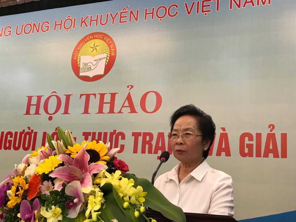 Giải pháp nào để giải sự "ngại học" của người lớn? - 2
Chủ tịch Hội Khuyến học Việt Nam - GS.TS Nguyễn Thị Doan