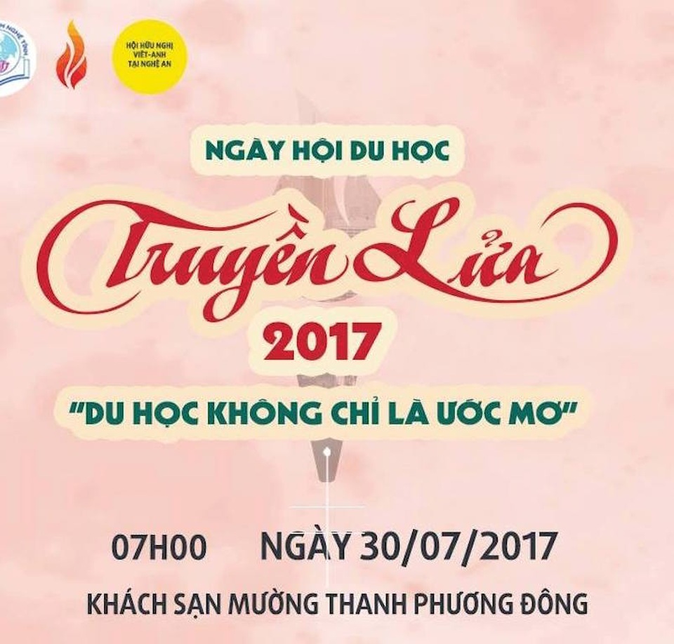 1.000 bạn trẻ tham gia hội thảo du học Truyền Lửa IX - 1 Hội thảo du học Truyền Lửa lần thứ IX năm 2017 dự kiến có khoảng 1.000 em học sinh trên địa bàn 2 tỉnh Nghệ An và Hà Tĩnh tham dự.