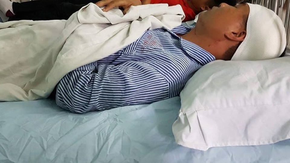 Nạn nhân đang điều trị tích cực tại bệnh viện (ảnh CTV)