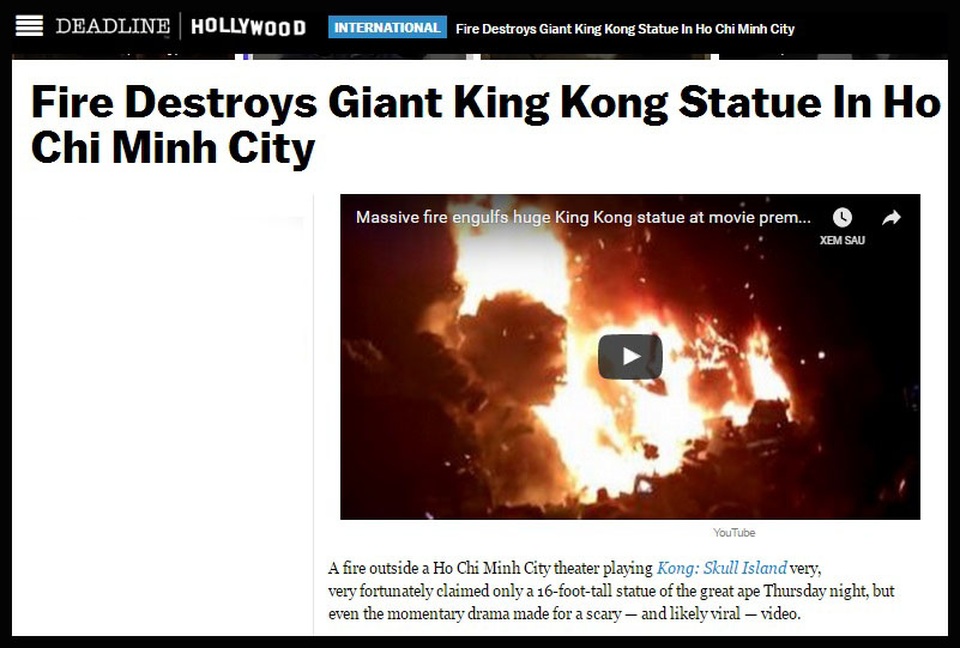 “Kong” thu về hơn 18 tỷ đồng tại Việt Nam chỉ sau một ngày công chiếu - 6 Tờ Deadline (Mỹ)