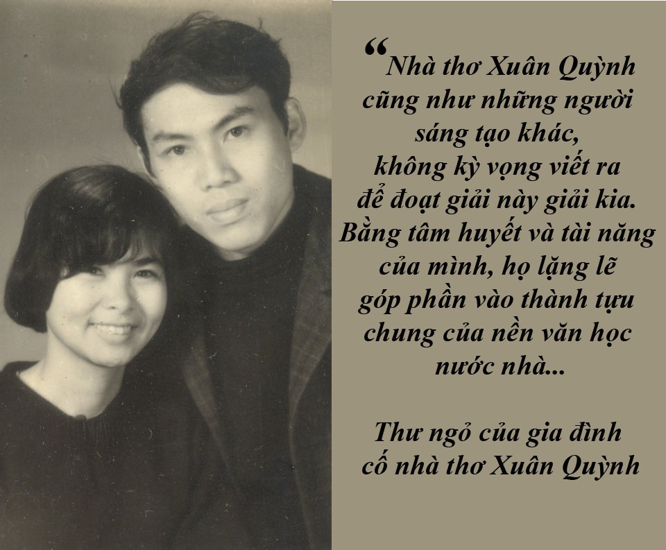 Cuối năm Bính Thân, nhiều công trình cổ được… “khoác áo mới” - 5 Nhà thơ Xuân Quỳnh không có tên ở Giải thưởng Hồ Chí Minh: Gia đình nói gì? - Trước những thông tin cố thi sĩ Xuân Quỳnh không có tên trong danh sách xét duyệt đợt cuối cùng giải thưởng Hồ Chí Minh 2016, đại diện gia đình nhà thơ Xuân Quỳnh đã có Thư ngỏ gửi đến Dân trí.