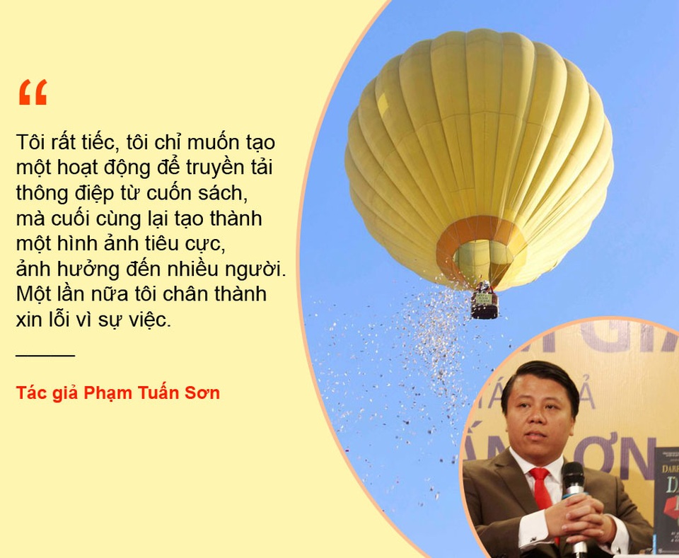 Xem thêm: Huế: Tác giả màn ra mắt sách “rải tiền” từ khinh khí cầu xin lỗi độc giả