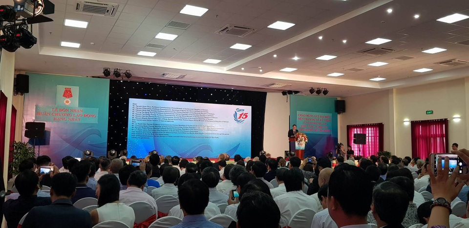 Khu Công nghệ cao TPHCM phấn đấu trở thành thung lũng Siilcon của khu vực - 2 Ông Lê Hoài Quốc, Trưởng ban Ban quản lý Khu Công nghệ cao TPHCM báo cáo trong lễ kỷ niệm