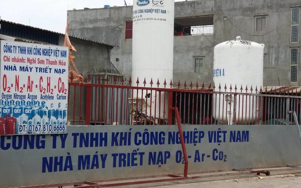 Những quả “bom khí” nằm giữa khu dân cư - 1 
Nhà máy chiết nạp Oxygen, Nitrogen, Argon, Acetylene, Carbon - Chi nhánh: Nghi Sơn, Thanh Hóa