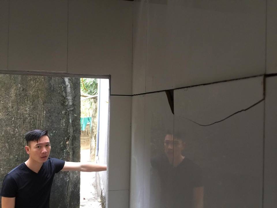 Nhà ở, công trình phụ...nứt ngang nứt dọc