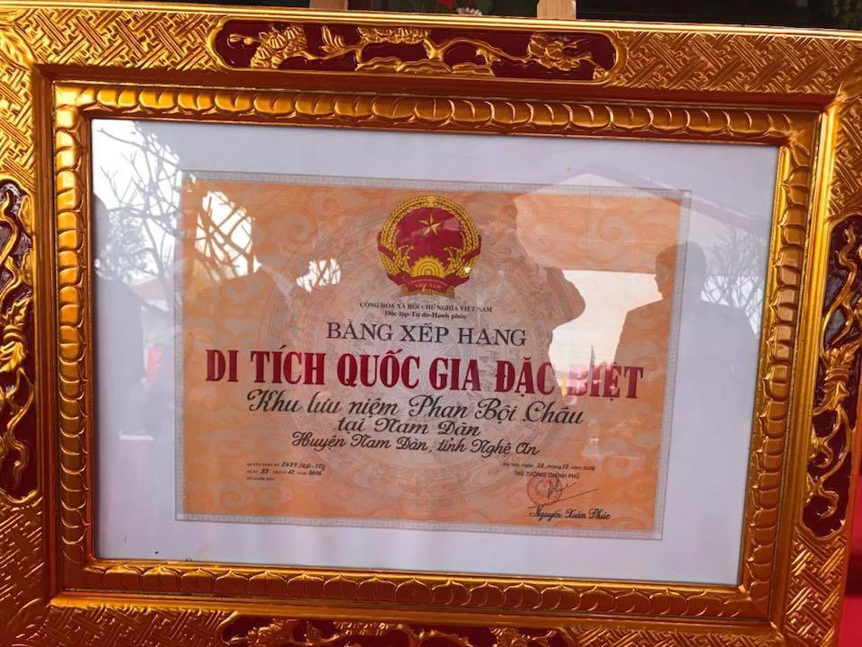 Xứ Nghệ tự hào chí sỹ yêu nước kiệt xuất Phan Bội Châu - 3 Khu lưu niệm Phan Bội Châu được công nhận Di tích Quốc gia đặc biệt.