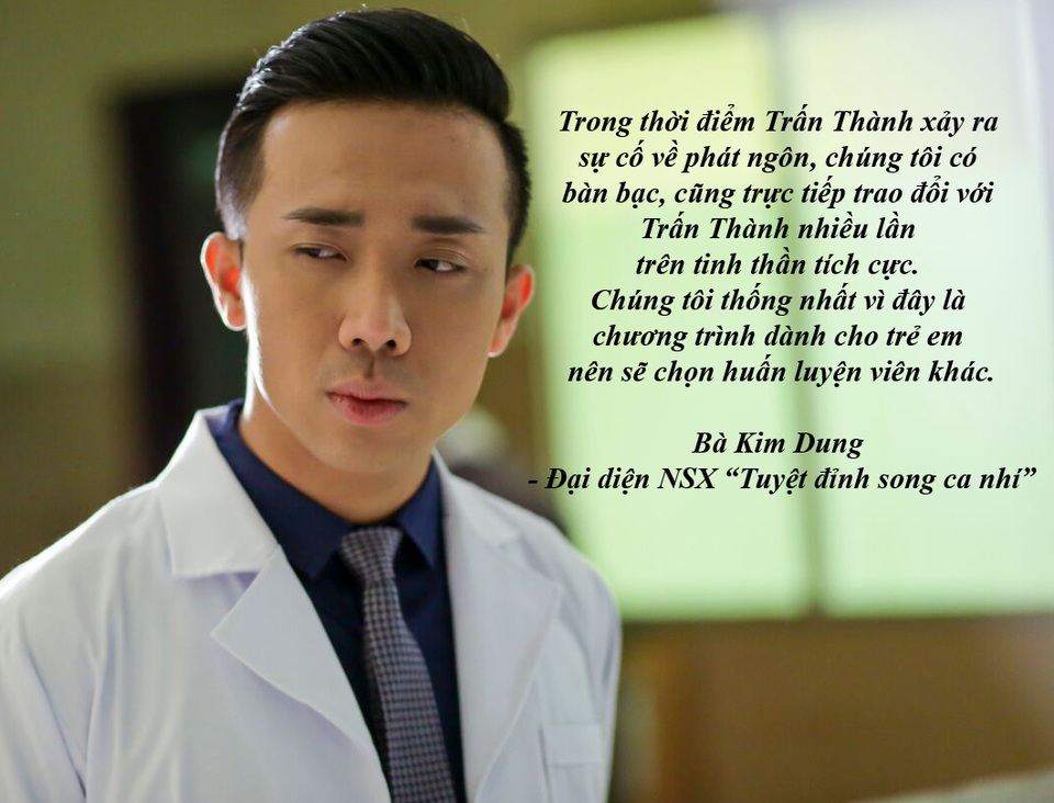 Từ việc Trấn Thành bị “cấm cửa”, nghĩ về chuyện hài “tục, nhảm” - 5 Xem thêm: Đơn vị sản xuất “Tuyệt đỉnh song ca nhí” lên tiếng về việc Trấn Thành bị cấm sóng
