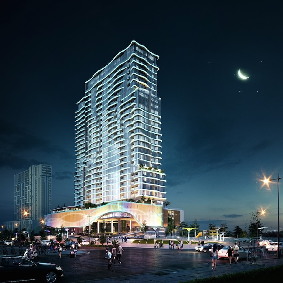 Condotel kiến trúc sóng biển độc đáo hút nhà đầu tư - 3 Hình ảnh một toà tháp đứng kiêu hãnh giữa biển cả bao la sẽ lưu dấu ký ức khó quên trong lòng du khách.