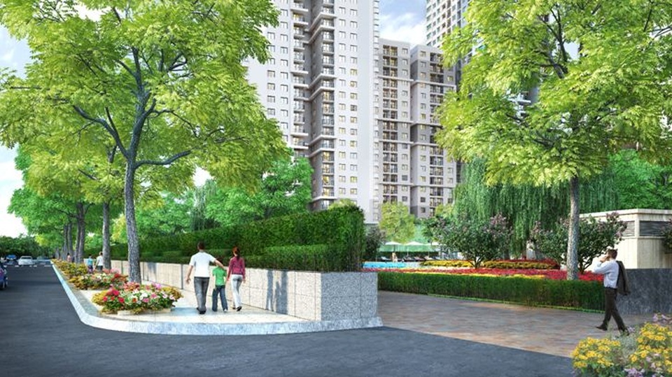 Toàn công trình được bao quanh và bảo vệ bởi hành lang cây xanh, vừa đảm bảo được an ninh vừa mang tính thẩm mỹ cao.