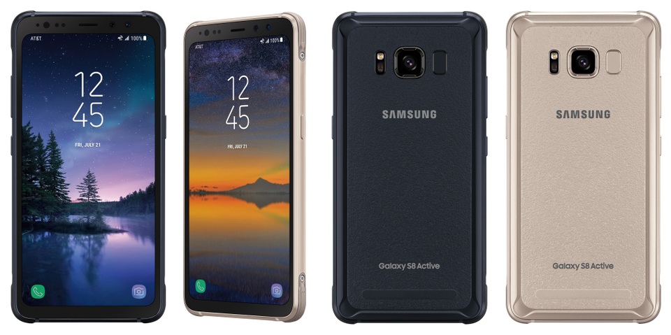 Samsung hé lộ Galaxy S8 Active loại bỏ thiết kế đặc trưng của dòng Edge - 2 Hai tùy chọn màu đen và màu đồng của Galaxy S8 Active