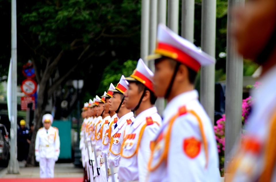 Hình ảnh lễ Thượng cờ ASEAN tại TPHCM - 3 Nghi thức thượng cờ diễn ra trang trọng với hàng ngũ tiêu binh