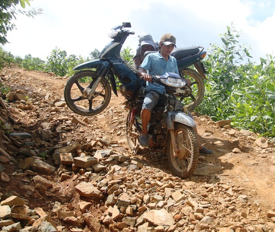 
Đường lên khu vực rừng vô cùng hiểm trở.
