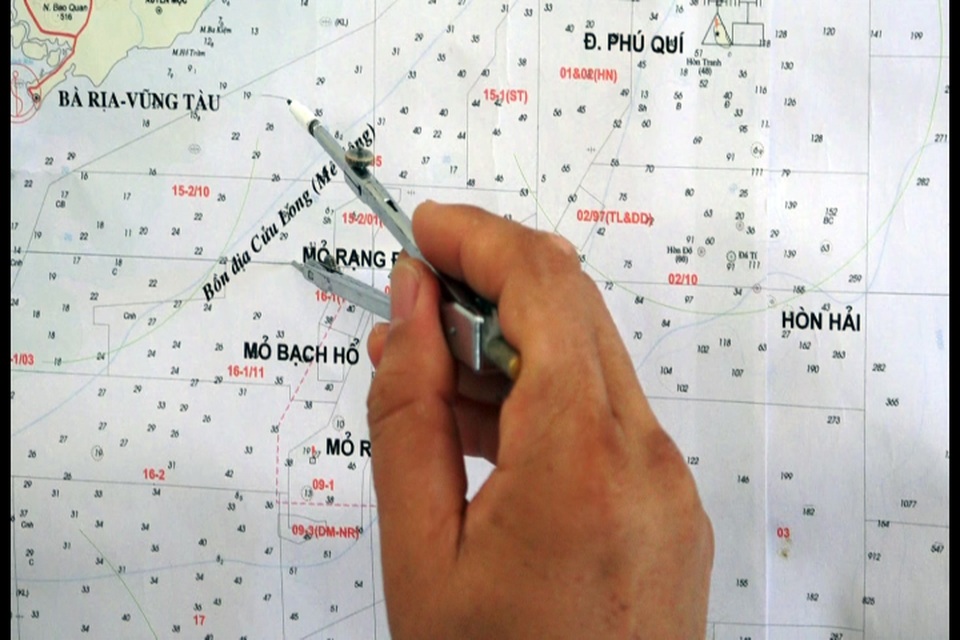 Vụ 9 người mất tích: Xác định rõ hơn vị trí tàu chìm - 4 Xác định tọa độ nhằm nhanh chóng tìm kiếm người mất tích.