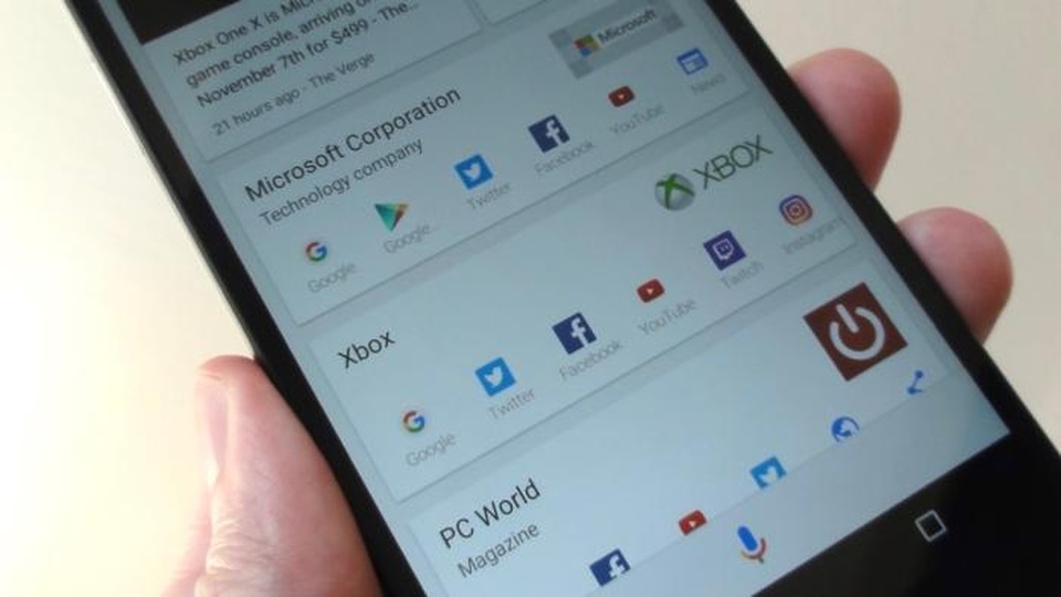 Google phát huy rất tốt lợi thế về tìm kiếm của mình trên các thiết bị được cài đặt Android.