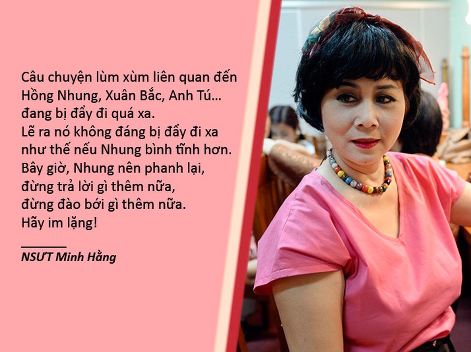 Vợ nghệ sĩ Xuân Bắc tố đồng nghiệp và đại sứ du lịch bị hành hung - 4 Xem thêm: NSƯT Minh Hằng: “Nếu Xuân Bắc lên làm giám đốc, Nhung nên tự hào mới đúng”