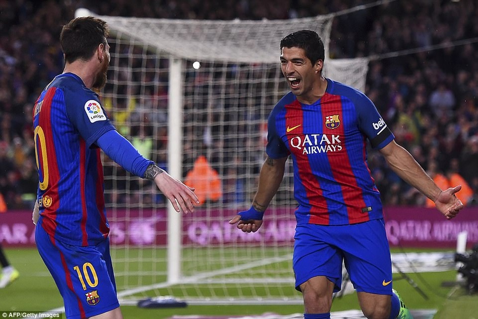 
Phút 25 Luis Suarez đã mở tỷ số cho Barcelona

