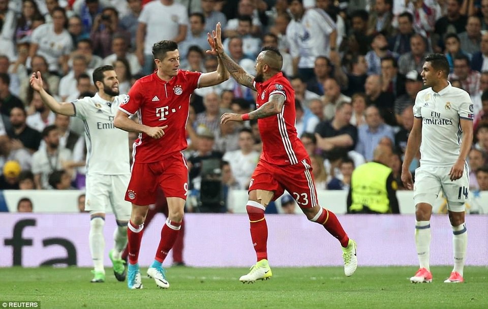 
Bayern Munich đã thắng 2-1 sau 90 phút, nhưng họ đã thua Real Madrid 2-4 sau 120 phút
