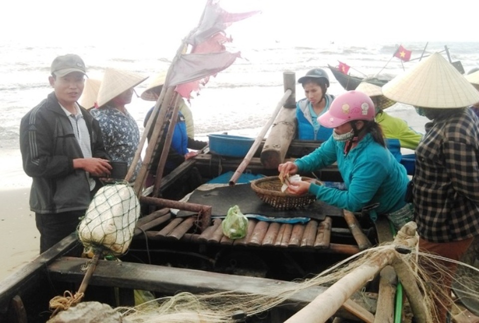 Trúng lớn mùa cá khoai đầu năm, ngư dân “hái” bạc triệu mỗi ngày - 4 Tấp nập không khí kẻ bán, người mua