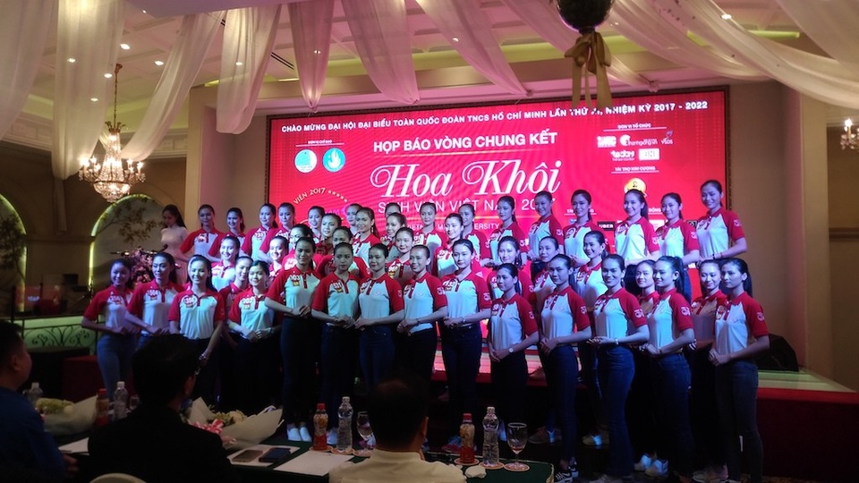 45 người đẹp vào chung kết Hoa khôi sinh viên Việt Nam 2017 - 1 45 thí sinh lọt vào vòng chung kết cuộc thi Hoa khôi Sinh viên Việt Nam 2017 ra mắt tại lễ họp báo