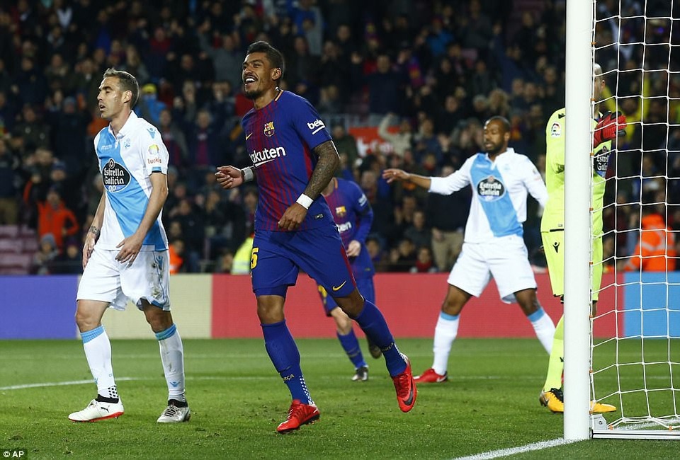 Luis Suarez chói sáng, Barcelona “vùi dập” Deportivo - 4
Paulinho cũng để lại dấu ấn với cú đúp ở trận đấu này