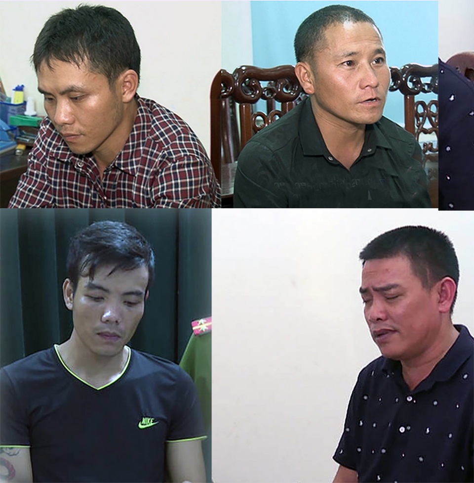 15 ngày bắt hai vụ vận chuyển 40 bánh heroin - 1 Các đối tượng bị bắt trong hai chuyến án ma túy (Ảnh: MK - NTV)
