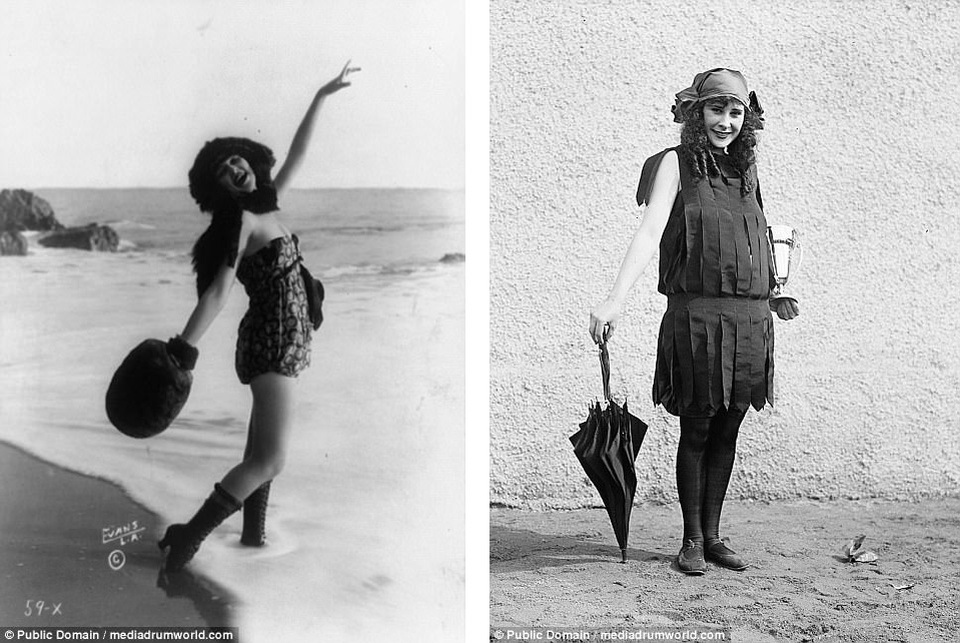 Thời này, nếu một cô gái mặc trang phục quá táo bạo ra biển, có thể sẽ bị phạt 10 USD (một số tiền không nhỏ thời bấy giờ), nhưng phần lớn các quy định khắt khe này dần bị loại bỏ từ giữa thập niên 1920.