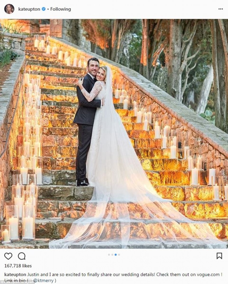 Hình ảnh đẹp như mơ trong đám cưới siêu mẫu ngực khủng - 5
Siêu mẫu áo tắm Kate Upton và chồng đều là những người rất kín đáo về đời tư và ít chia sẻ chuyện tình cảm trên mặt báo