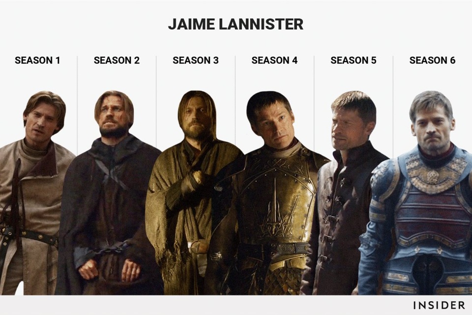 Thăng trầm biến cố trong “Trò chơi vương quyền” nhìn từ tạo hình (II) - 6 Jaime Lannister (Nikolaj Coster-Waldau) đã trải qua nhiều biến động và đổi thay từ đó.