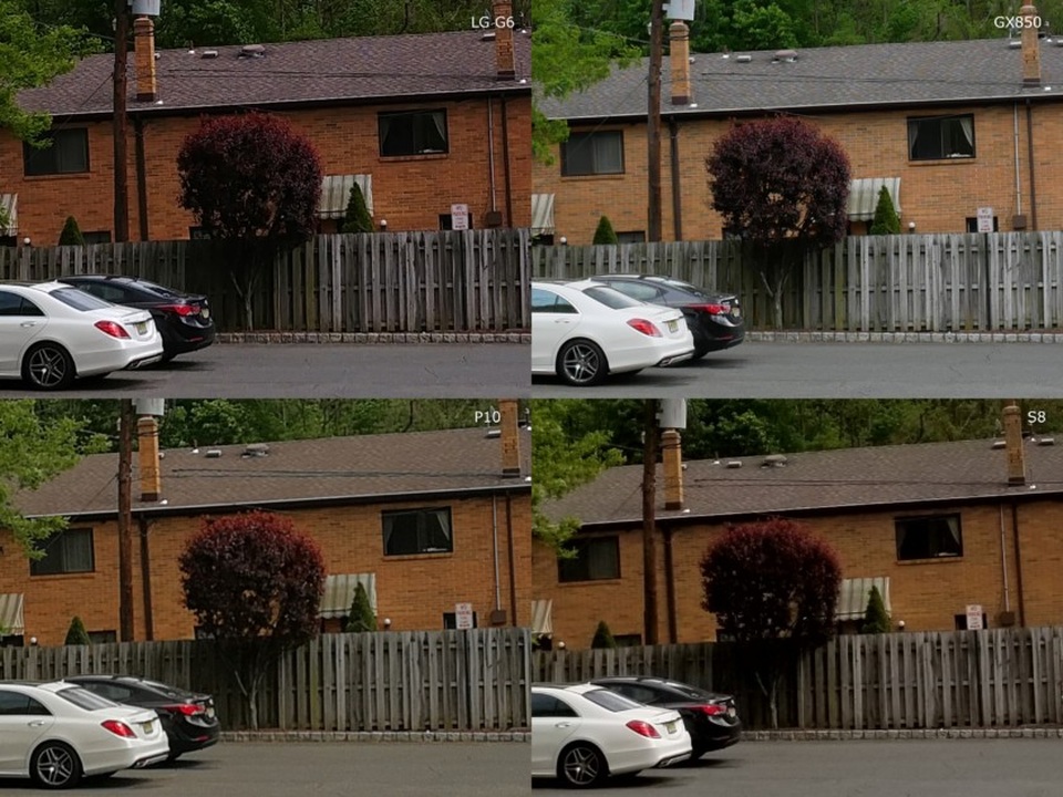 Ở bối cảnh thứ 2, cả 3 thiết bị bao gồm GX850, G6 và S8 đều cho ra hình ảnh đẹp và tông màu thật. Huawei P10 vẫn gặp phải các vấn đề trong tái hiện vật thể ở độ tương phản thấp hơn, khiến màu sắc trông hơi giả.