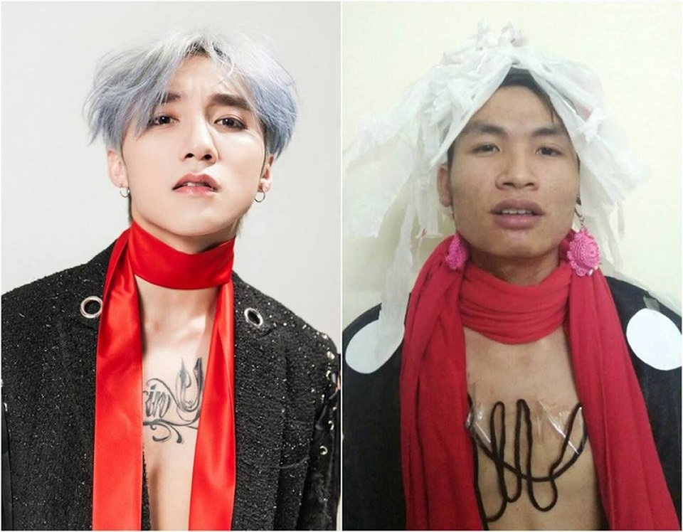 Cười nghiêng ngả chàng trai cosplay "phiên bản lỗi" sao Việt, sao Hàn - 4 Dân mạng cười lăn cười bò với Sơn Tùng bản lỗi này