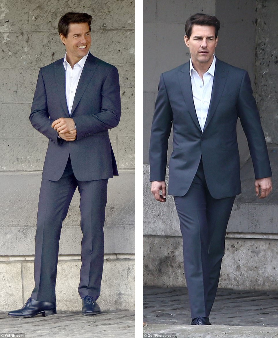 Tom Cruise dính nghi án “phim giả tình thật” - 5 Tom Cruise xuất hiện rất “bảnh” trên phim trường.