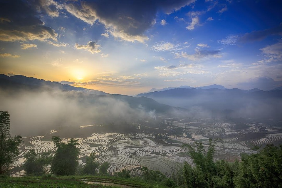 Vẻ đẹp ruộng bậc thang Lào Cai mùa nước đổ - 8