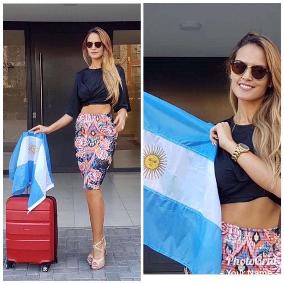 Các mỹ nhân Miss Grand International 2017 rộn ràng khoe ảnh chuẩn bị sang Việt Nam - 7
Hoa hậu Argentina khoe thân hình bốc lửa của mình trước chuyến đi dài.