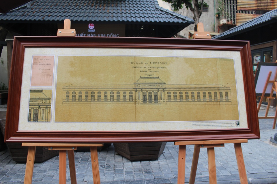 Một số bản vẽ hành chính và kiến trúc của công trình Đại học Đông Dương.