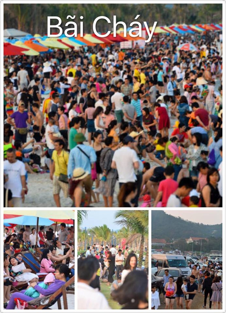 Cảnh tượng ghi nhận tại Bãi Cháy.