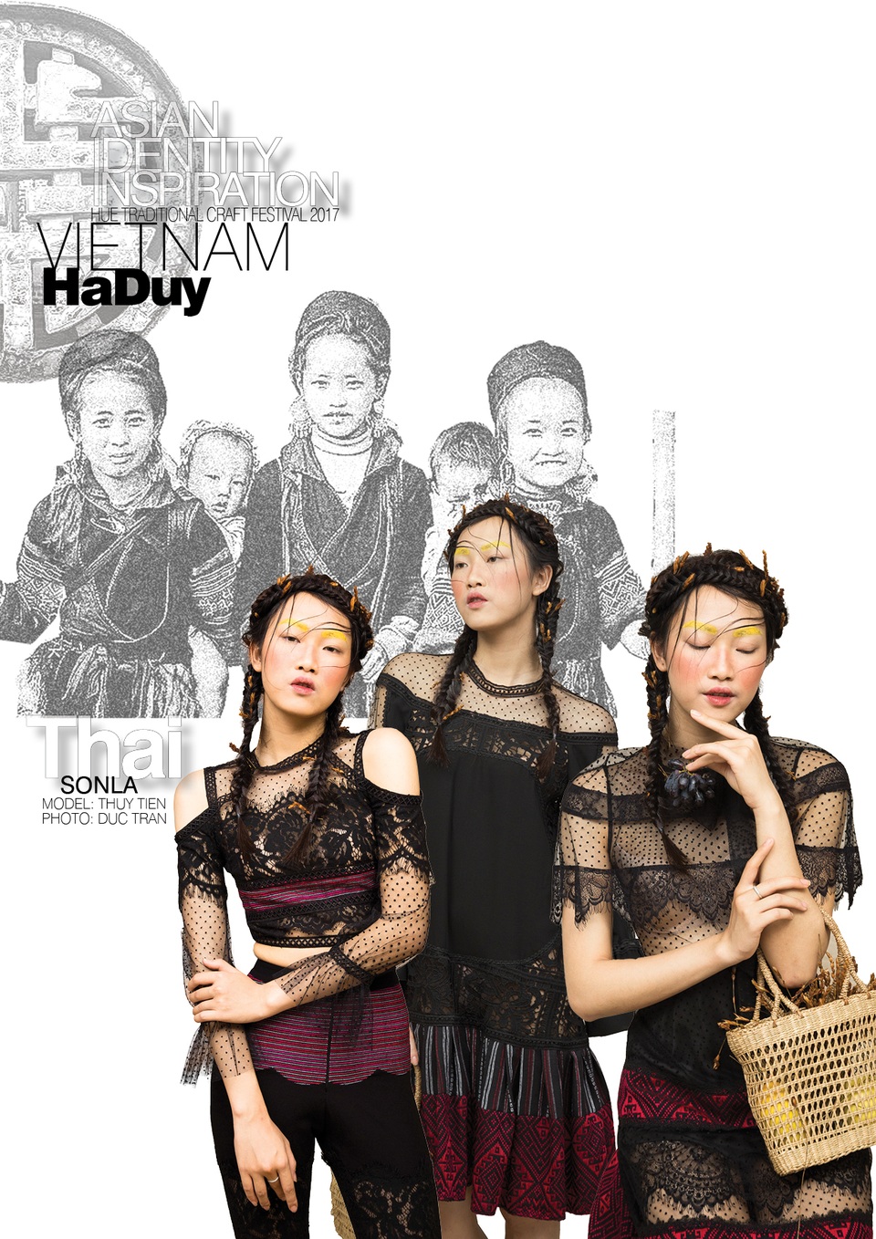 BST của NTM Hà Duy, người đạt giải Á quân cuộc thi Ngôi sao thiết kế 2013. BST được thiết kế hiện đại kết hợp với chất liệu thổ cẩm, lấy ý tưởng từ trang phục truyền thống dân tộc Thái tại Sơn La. Chất liệu vải được dệt bằng tay với sợi cây gai và khung cửi gỗ