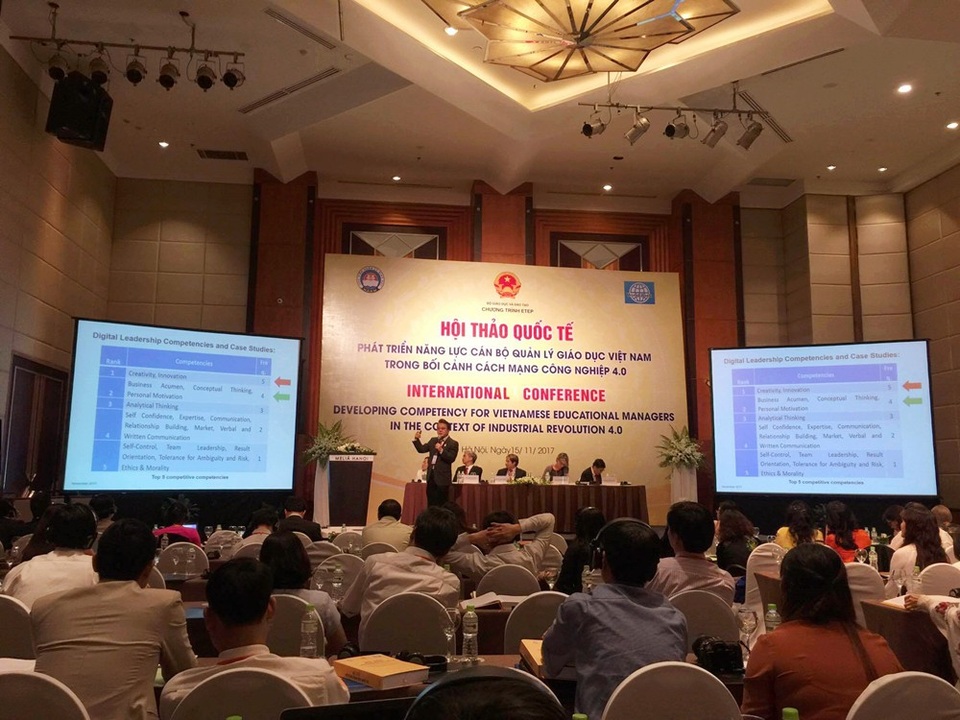 Hơn 300 chuyên gia trong và ngoài nước bàn về quản lý giáo dục thời 4.0 - 1 Hội thảo thu hút hơn 10 đoàn chuyên gia quốc tế và một số tổ chức quốc tế tại Việt Nam tham dự.