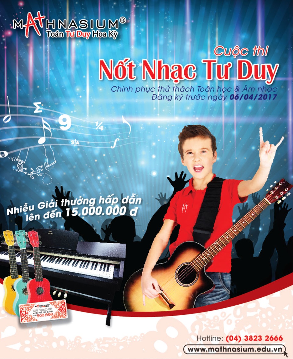 Cuộc thi “Nốt nhạc tư duy” - Sân chơi của những tài năng toán học và âm nhạc nhí - 1 Cuộc thi “Nốt nhạc tư duy” - Sân chơi của những tài năng toán học và âm nhạc nhí - 1