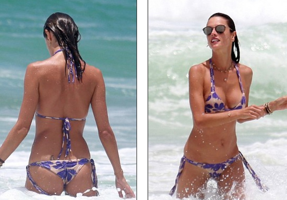 Siêu mẫu áo tắm bốc lửa bên biển - 1
Alessandra Ambrosio đẹp nổi bật trên bãi biển ở Brazil ngày 12/1 vừa qua