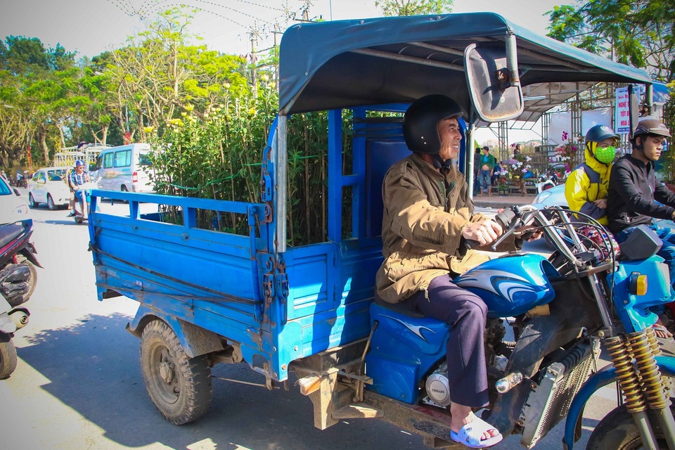 Cuối ngày 30 Tết, hoa, cây cảnh đồng loạt “xả hàng” - 22 Chuyên chở những chậu hoa Tết cuối cùng