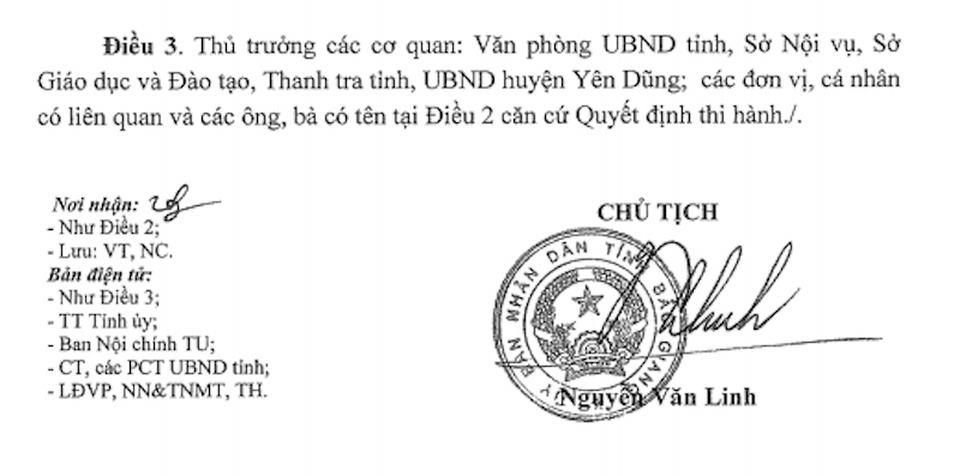 Chủ tịch tỉnh Bắc Giang chỉ đạo lập đoàn thanh tra việc điều động, bổ nhiệm công chức, viên chức - 2
Chủ tịch tỉnh Bắc Giang chỉ đạo lập đoàn thanh tra việc quản lý, sử dụng công chức, viên chức.